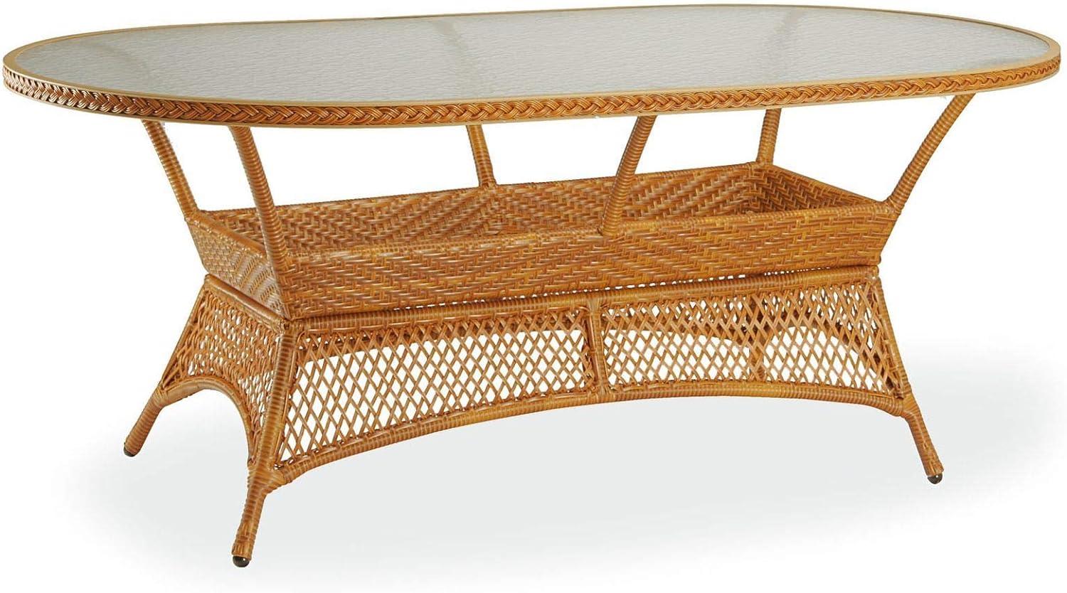 Best Alu-Korbtisch Madelene oval 180x100cm caramel Bild 1