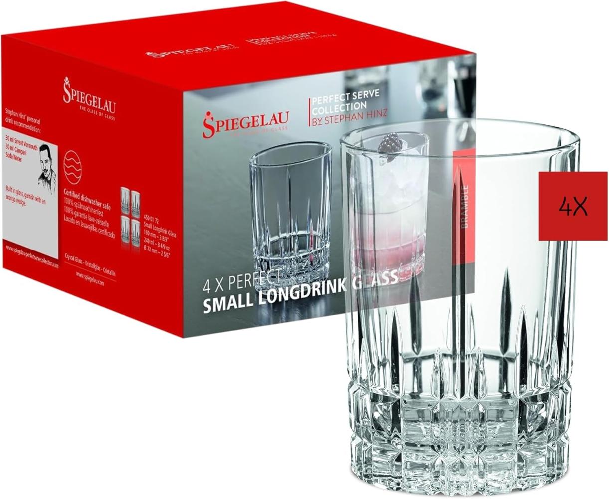 Spiegelau Perfect Serve Collection Small Longdrink Glas, 4er Set, Longdrinkglas, Saftglas, Kristallglas, 240 ml, 4500172 Bild 1