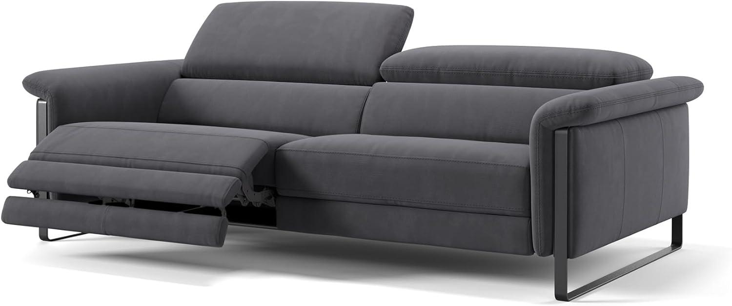 Sofanella Stoffsofa Palma 3-Sitzer Sofa Stoffgarnitur in Dunkelgrau Bild 1