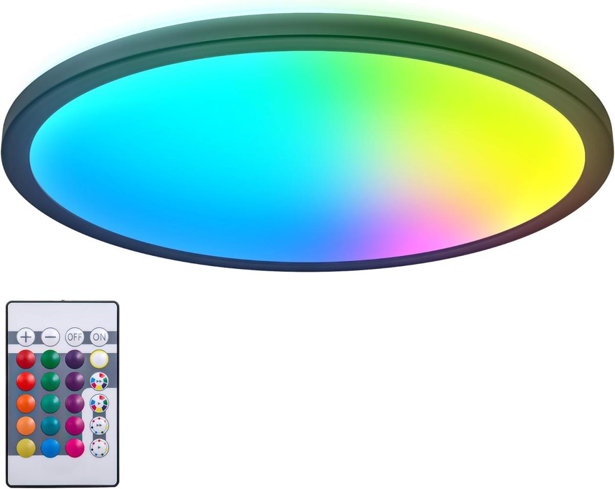 LED Panel Deckenlampe RGB Dimmbar Farbwechsel Deckenleuchte indirektes Licht 22W Bild 1