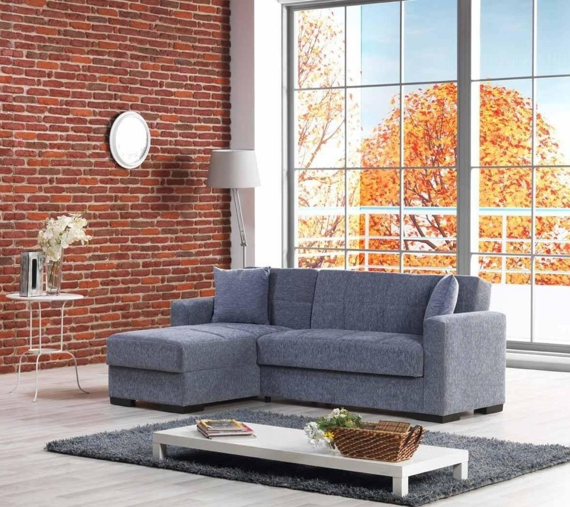 Dmora - Schlafsofa mit Halbinsel Fernando, Wende-Ecksofa, Wohnzimmersofa mit Chaiselongue und 2 Kissen, 230 x 150 x 81 cm, Grau Bild 1