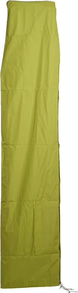Schutzhülle HWC für Ampelschirm bis 4,3 m (3x3 m), Abdeckhülle Cover mit Reißverschluss ~ hellgrün Bild 1