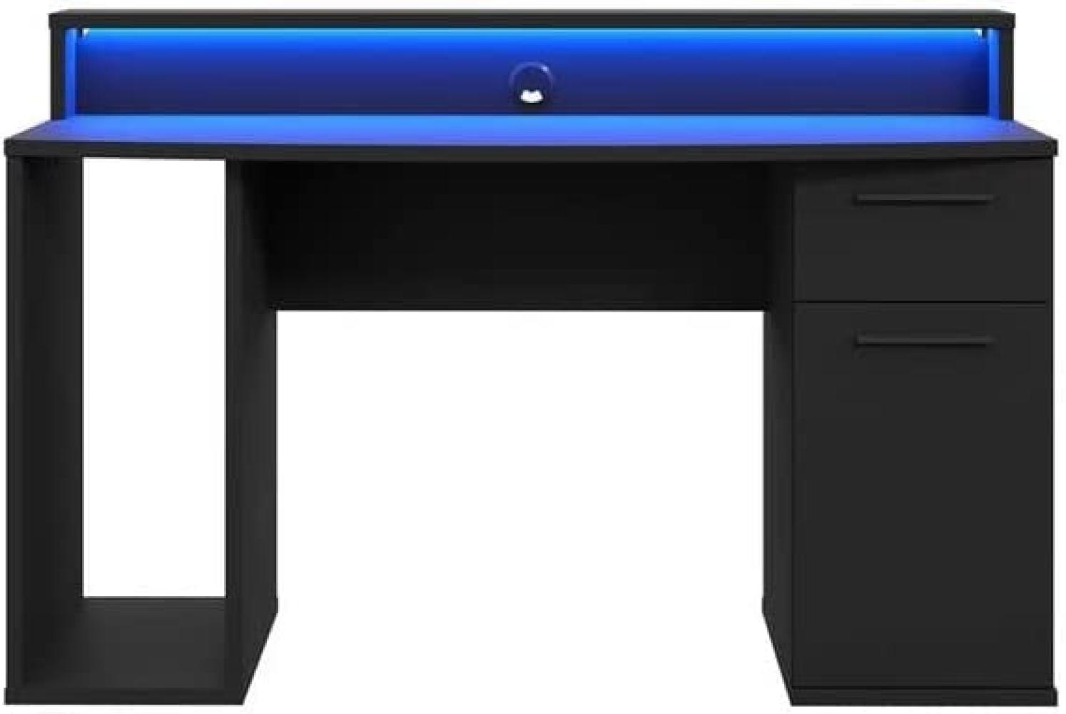 TEZAUR 9B Gaming Desk Computertisch mit LED-Beleuchtung, von Forte Bild 1