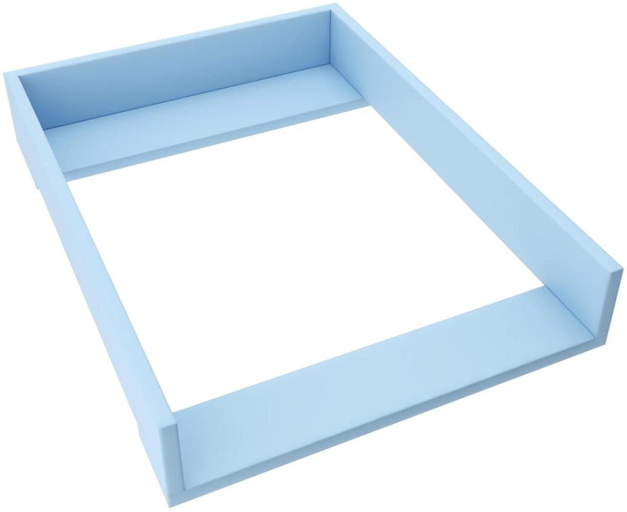 REGALIK Wickelaufsatz für Hemnes 500 IKEA 72cm x 50cm - Abnehmbar Wickeltischaufsatz für Kommode in Blau - Abgeschlossen mit ABS Material 1mm Bild 1