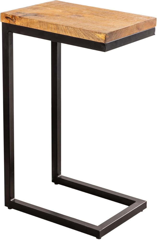 riess-ambiente Beistelltisch GASTON 65cm natur / schwarz (Einzelartikel, 1-St), Nachttisch · Mango-Massivholz · Metall · handmade · Industrial Design Bild 1