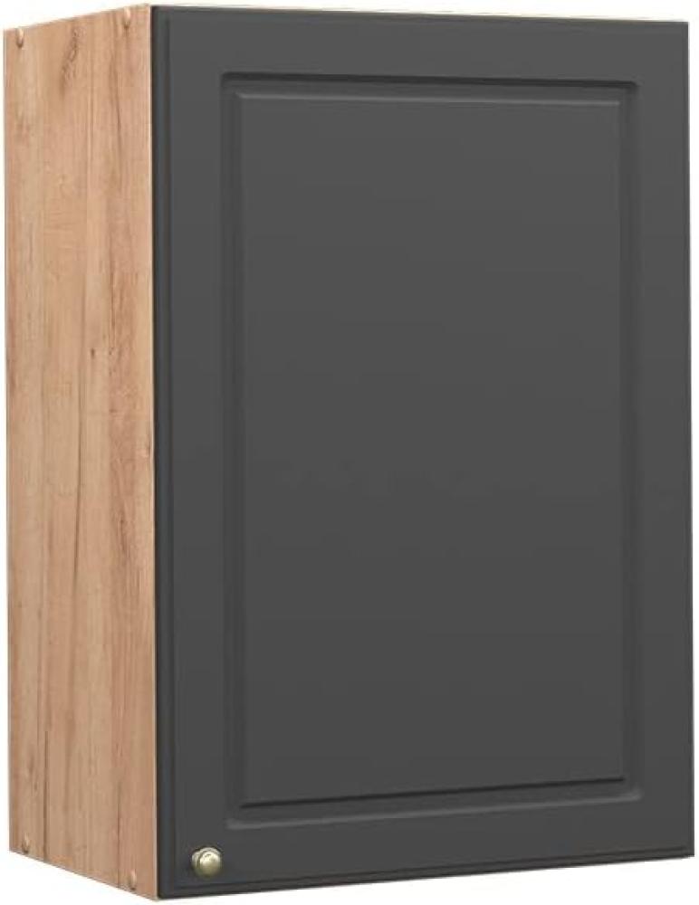 Vicco Küchenschrank Küchenmöbel Fame-Line Landhaus Küche Einbauküche Küchenzeile Blende Unterschrank Hochschrank Hängeschrank (Eiche-Anthrazit-Gold, Hängeschrank 50 cm) Bild 1