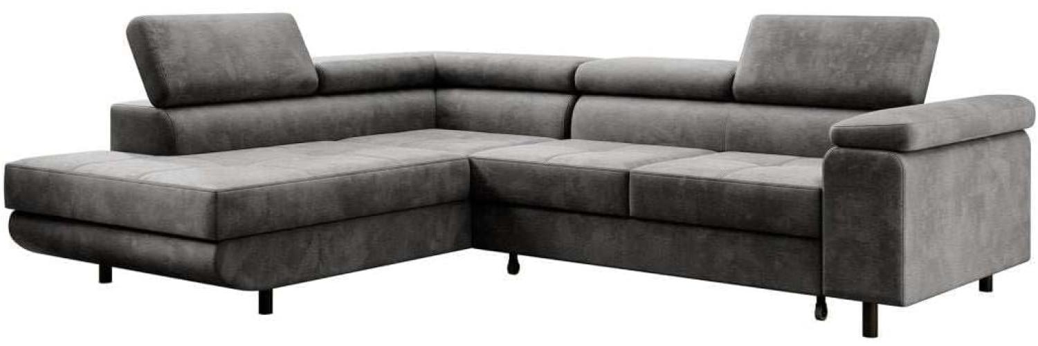 Designer Sofa Costa mit Schlaf und Klappfunktion Grau Links Bild 1