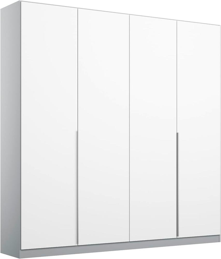 Rauch Möbel Alabama Drehtürenschrank Schrank Kleiderschrank Weiss / Grau, 4-türig, Inklusive Zubehörpaket Basic, 2 Kleiderstangen, 4 Einlegeböden, BxHxT 181 x 229 x 54 cm Bild 1