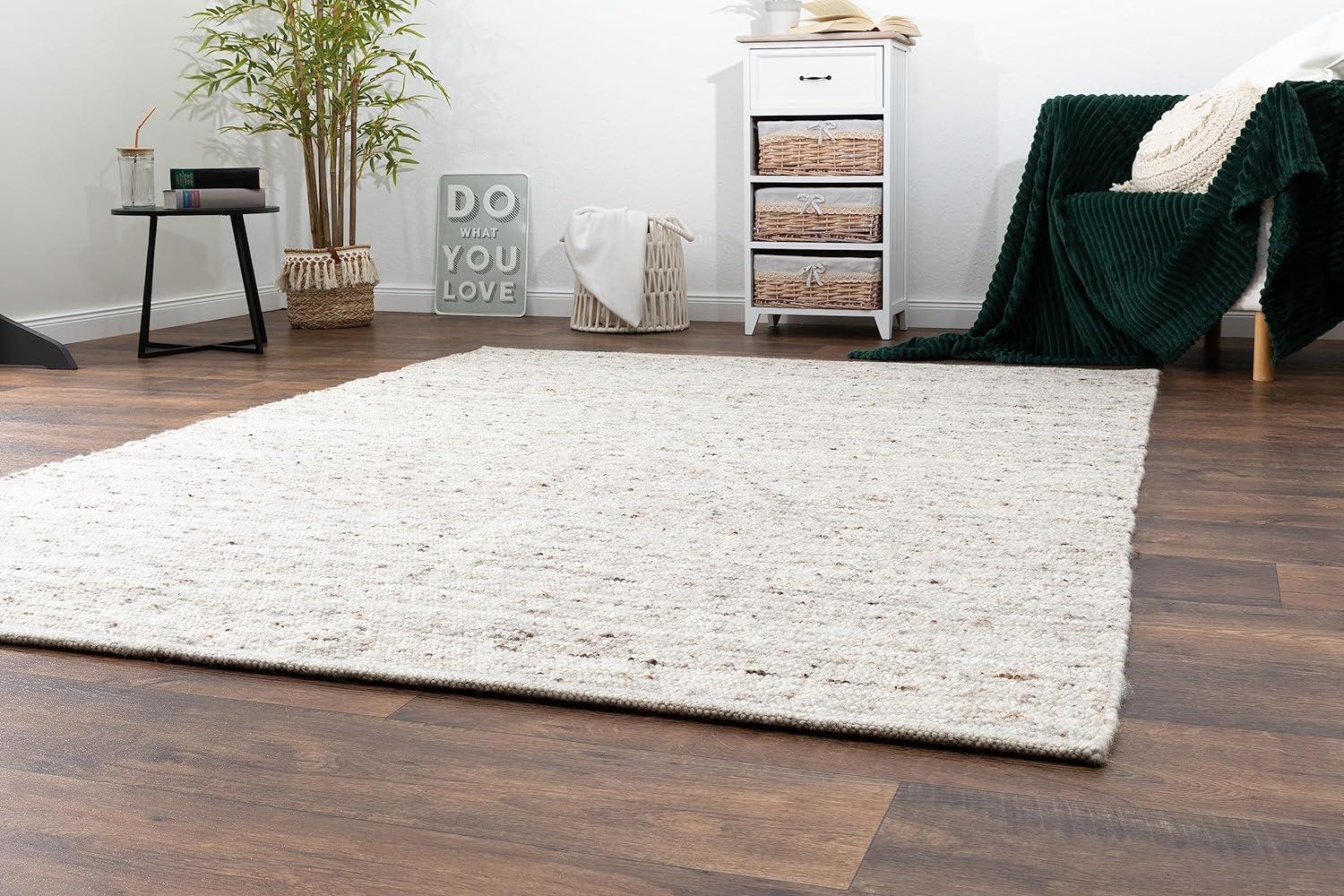 Handweb Teppich Korinth, Farbe: Natur Dunkel, Größe: 240x340 cm Bild 1