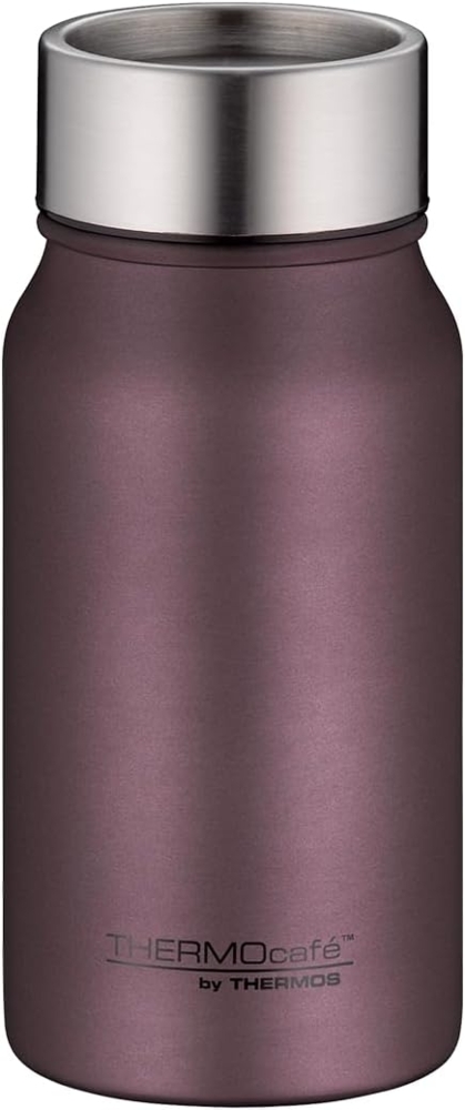 THERMOcafé by THERMOS TC DRINKING MUG burgundy mat 0,35l, Thermobecher Edelstahl, Isolierbecher, Kaffeebecher to go, auslaufsicher, 8 Stunden heiß 16 Stunden kalt, spülmaschinenfest, BPA-frei Bild 1