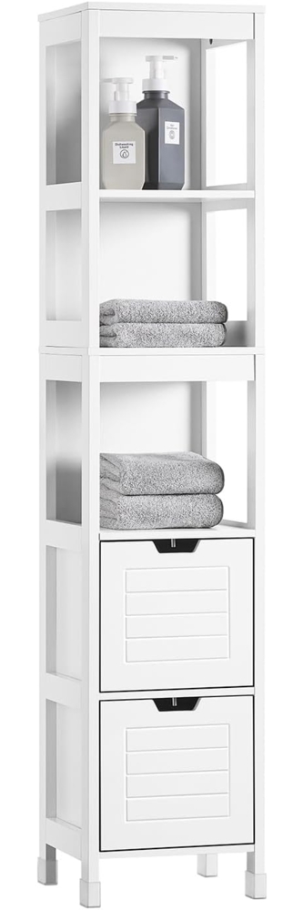 Hochschrank für Bad Badregal mit Fußpolster, FRG126-W Bild 1