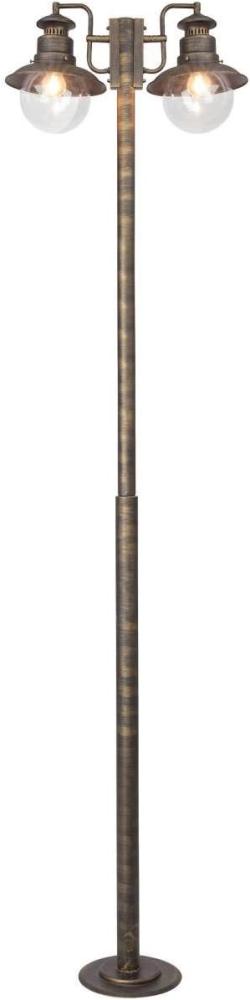 Brilliant Leuchten No. 46987-86 Außenstandleuchte Artu IP44 2-flammig schwarz gold Bild 1