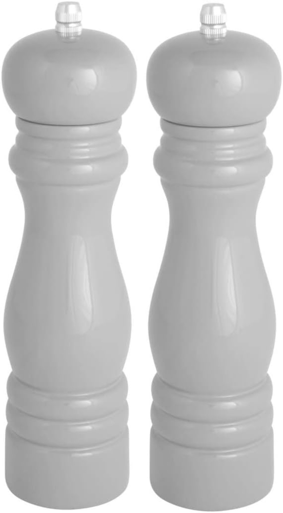 Ib Laursen - 2er Set Gewürzmühlen Salzmühle und Pfeffermühle 1740 Vintage Retro grau - 18 Bild 1