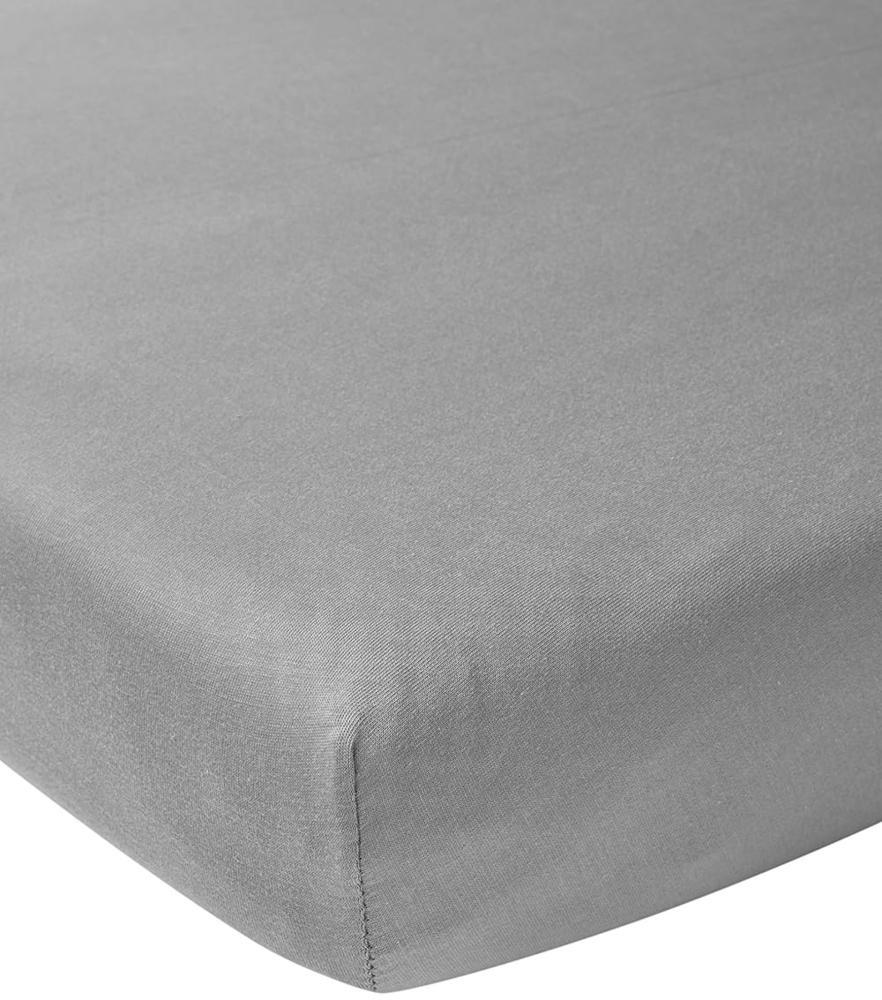 Meyco Jersey Spannbettlaken 50 x 90 cm Grau Grau Bild 1