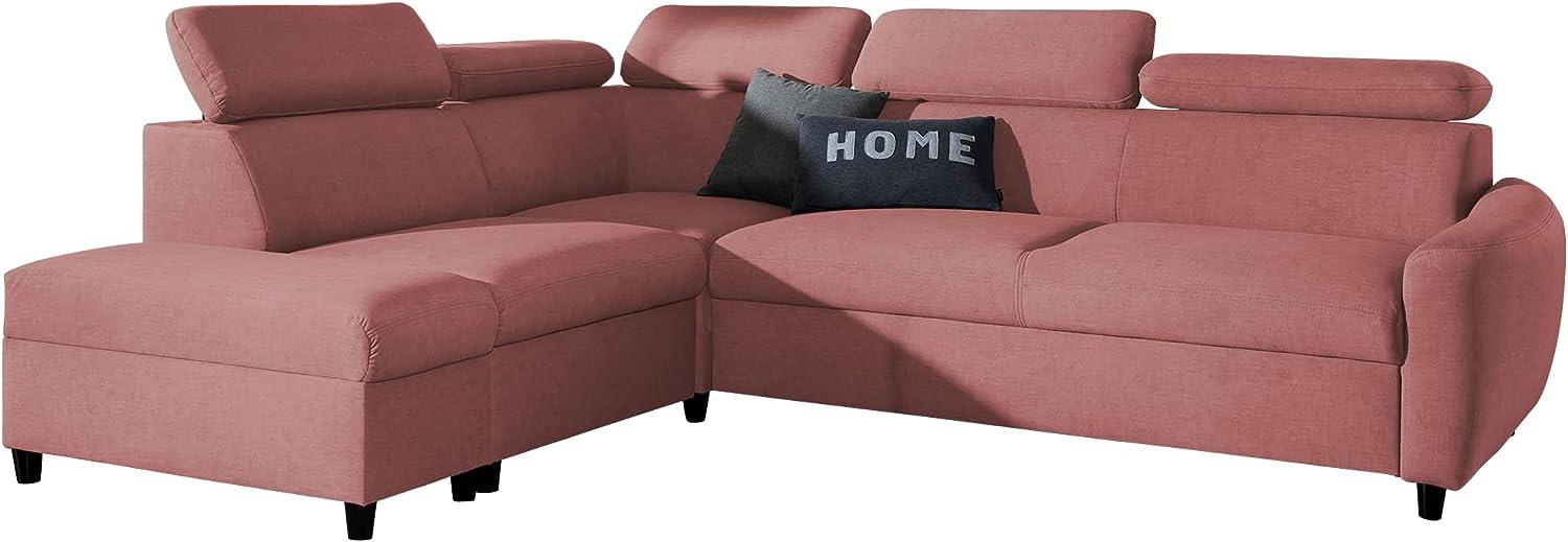 99rooms Latos Ecksofa Velours ESITO Rosa Links mit Bild 1