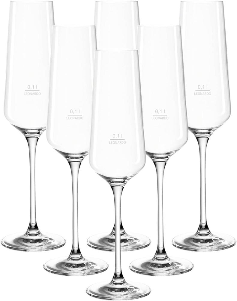 Leonardo PUCCINI Sektglas 0,1 l geeicht 6er Set "Gastro-Edition" Bild 1