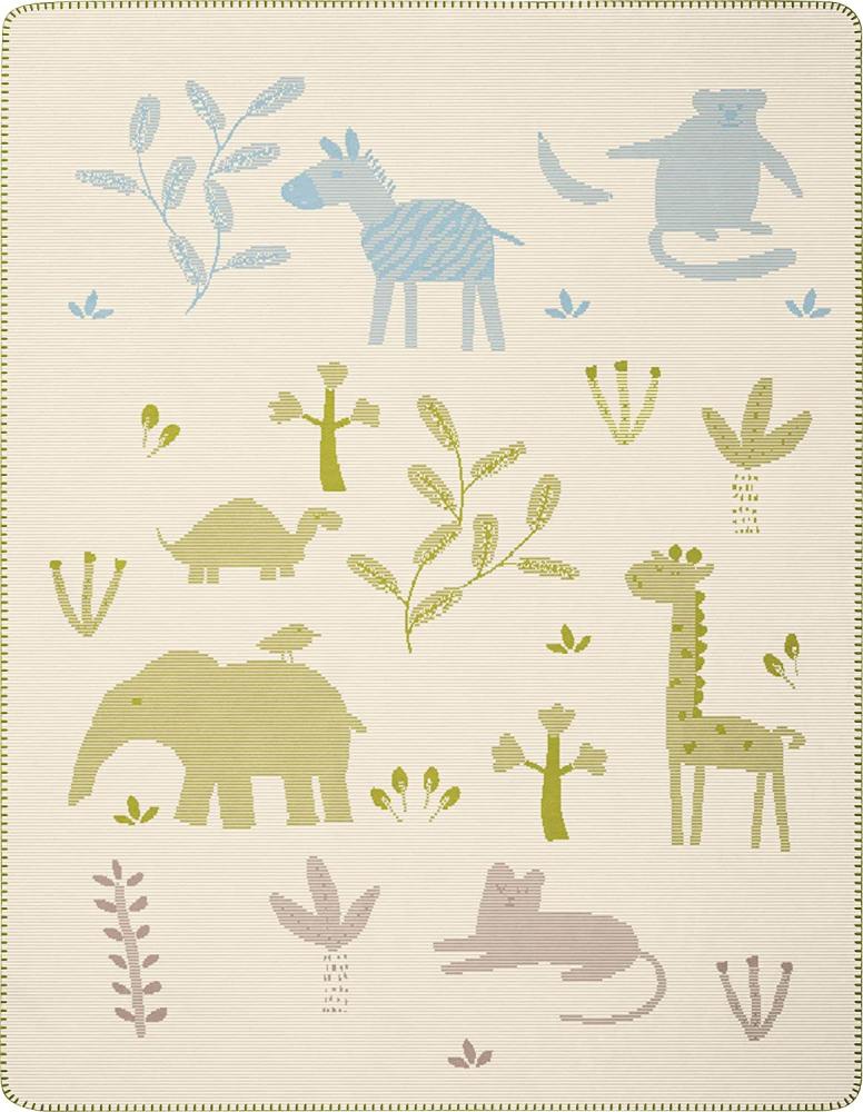 Biederlack Kuscheldecke Babydecke Lovely Sweet Safari, Größe 75x100 cm Bild 1