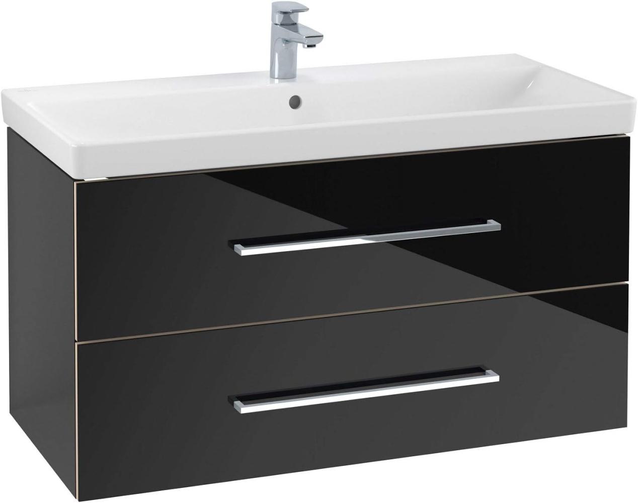 Villeroy & Boch Avento Waschtischunterschrank A89200, 2 Auszüge, Breite 980mm, Farbe: Crystal Black Bild 1