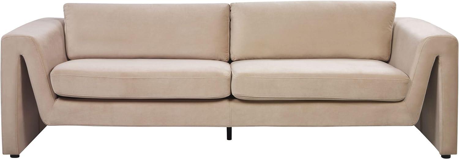 3-Sitzer Sofa Samtstoff sandbeige MAUNU Bild 1