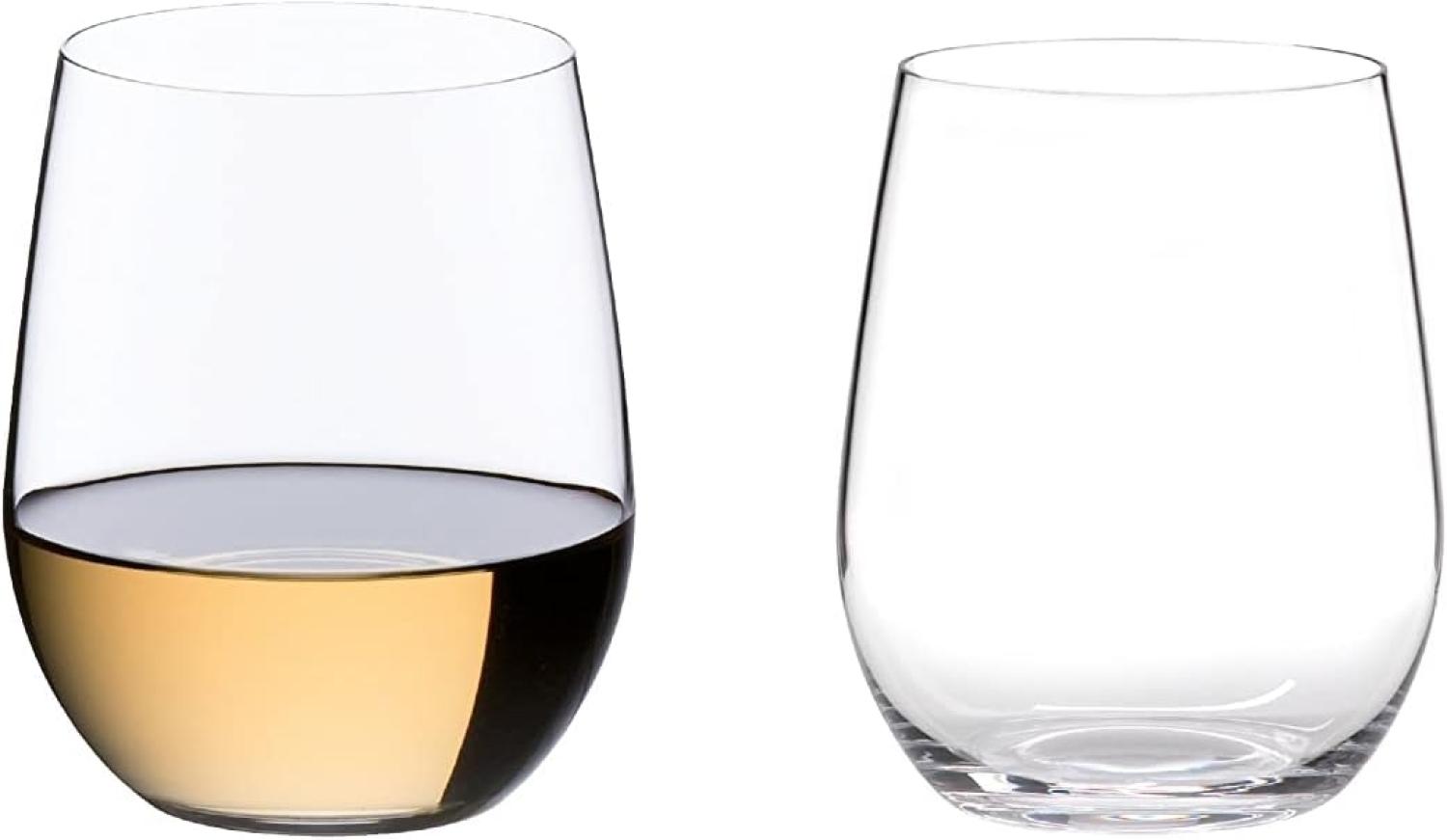 RIEDEL Weißweinglas-Set, 2-teilig, Für Weißweine wie Chardonnay und Viognier, 320 ml, Kristallglas, O Wine Tumbler, 0414-05 Bild 1