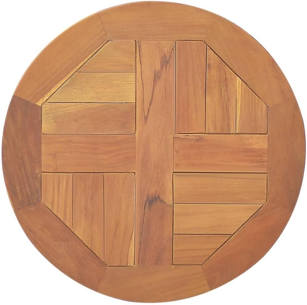 vidaXL Tischplatte Massivholz Teak Rund 2,5 cm 40 cm 316153 Bild 1