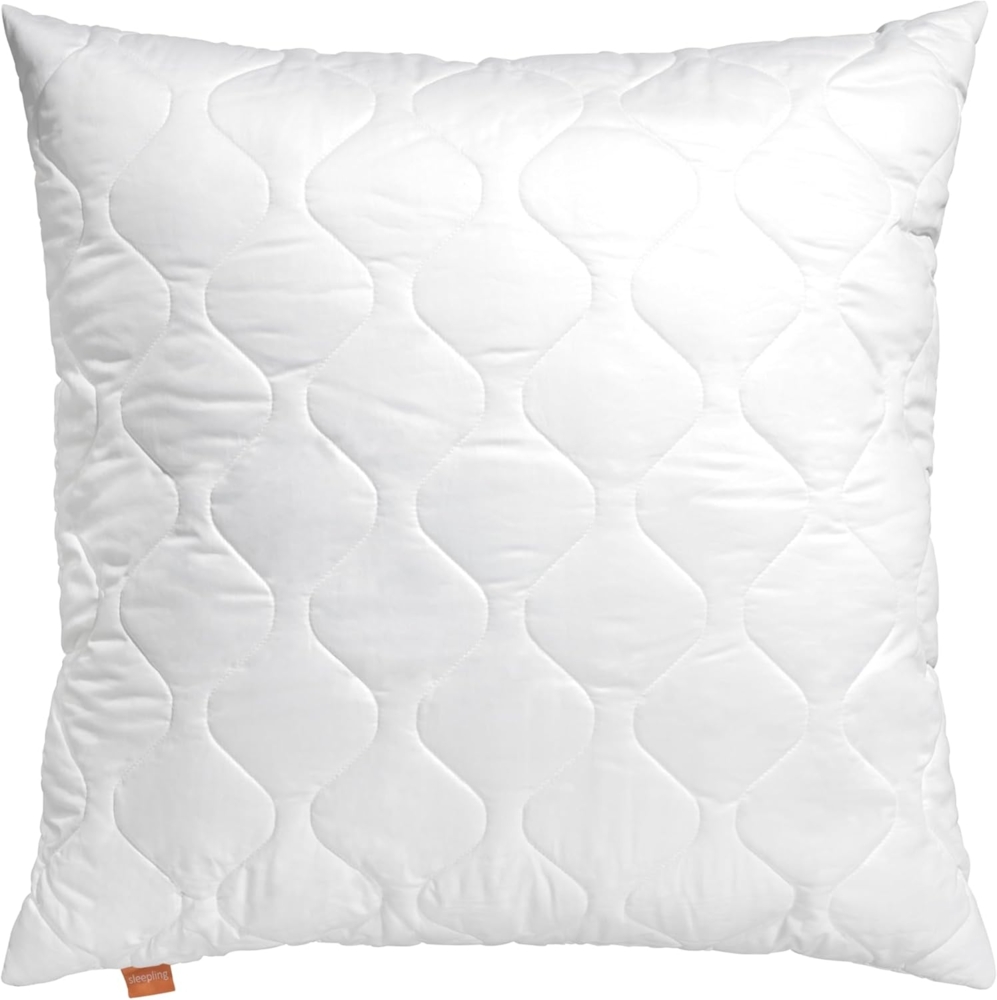 sleepling Kopfkissen Komfort 100, Füllung: 100 % Polyester (Fasern und Faserkugeln), Bezug: 100% Polyester, Seitenschläfer, Rückenschläfer, Bauchschläfer, 80x80 cm, 40x80 cm, 40x40 cm, Komfortfüllung, Made in EU, antiallergen Bild 1