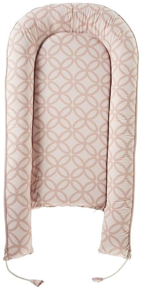 Bio Babynest Nestchen 100% Bio-Baumwolle (kbA), Kapok und Naturkautschuk, Maße 105 x 55 cm, Blume Rose Bild 1