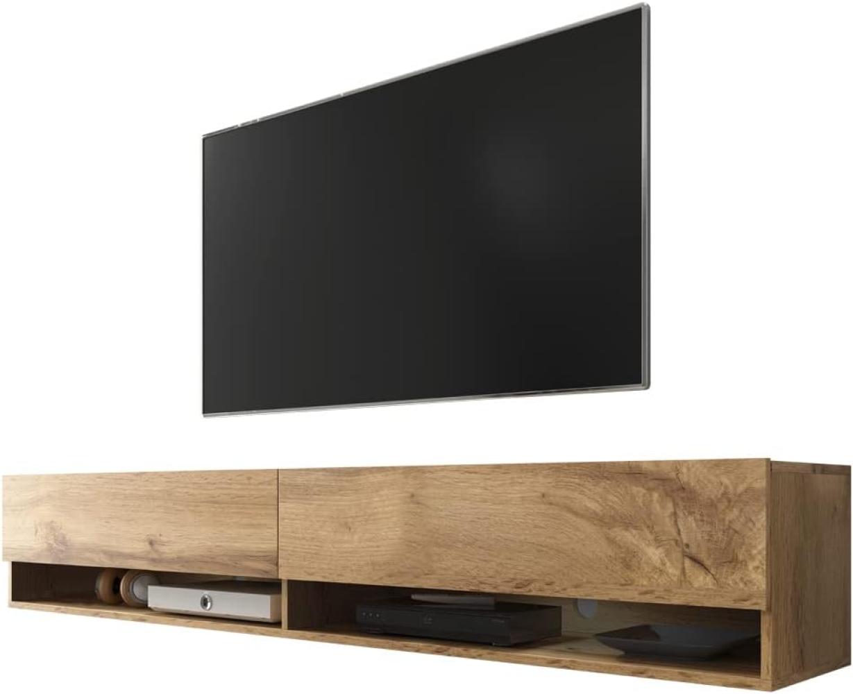 Selsey Wander – TV-Lowboard in Wotan Eiche Holzoptik hängend/stehend mit LED 180cm Bild 1