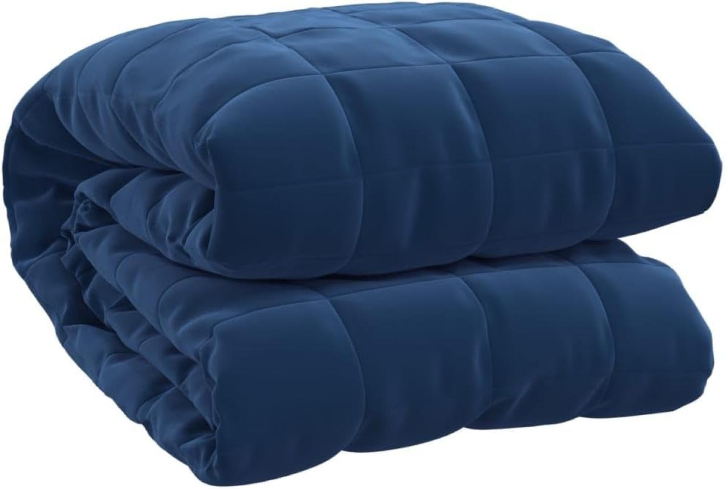 vidaXL Gewichtsdecke Stoff, 1x Gewichtsdecke, Blau, 120x180 cm, Stoff, 9 kg Bild 1
