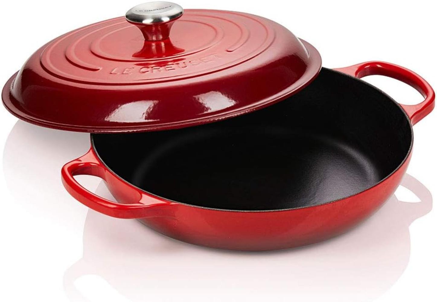 Le Creuset Signature Gourmet-Profitopf 30 cm, Kirschrot/Schwarz Bild 1