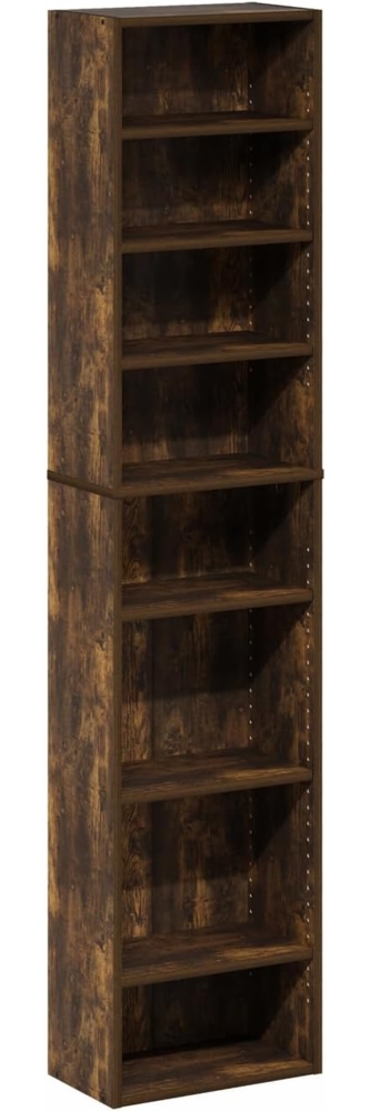 Furinno Indo 8-stufiges Verstellbare Regale Multimedia-Medienspeicher-Tower-Rack, Bernsteinkiefer Bild 1
