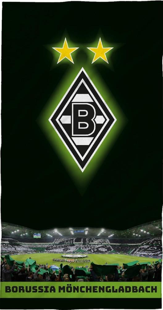 BERONAGE Strandtücher Borussia Mönchengladbach Badetuch Borussia Park 75x150 cm, 100% Baumwolle (1-St), Frottee in Velours-Qualität Bild 1