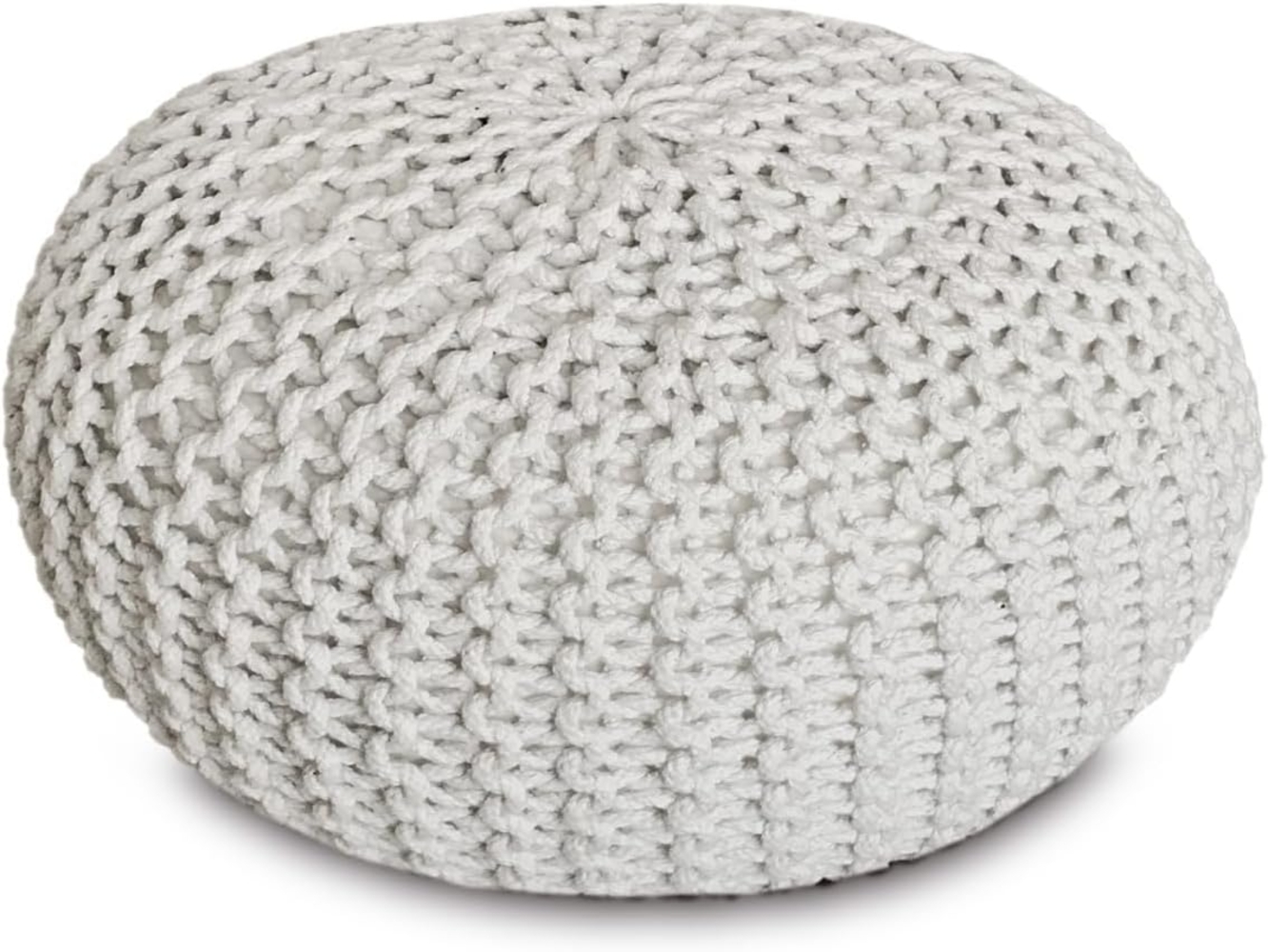 Amagohome Sitzhocker Strickhocker Pouf Ø45 o. 55cm Bodenkissen Sitzpouf XXL Baumwolle nachh Bild 1