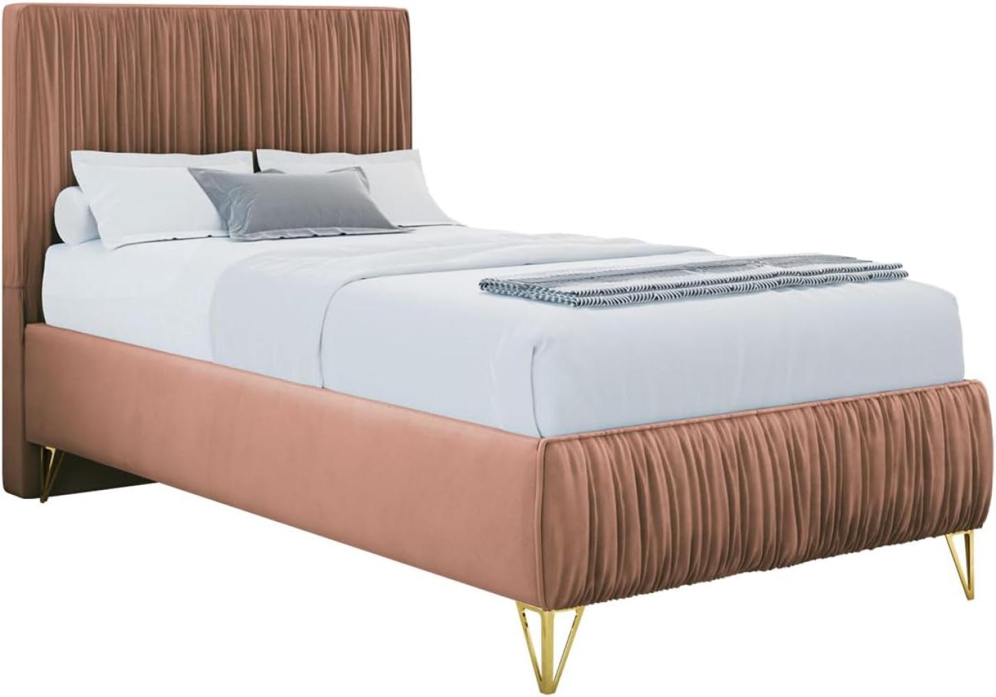 mirjan24 Boxspringbett Lux I , rosa, 90 x 200 cm Bild 1