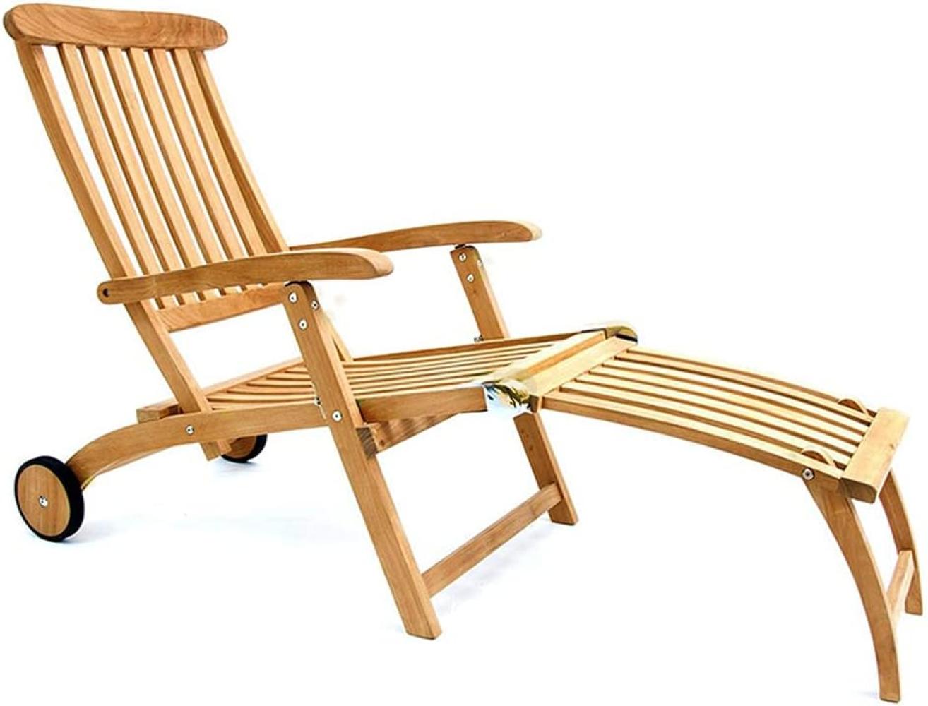 Deuba - Deckchair Sunrise - klappbar - aus 100% Teakholz Bild 1