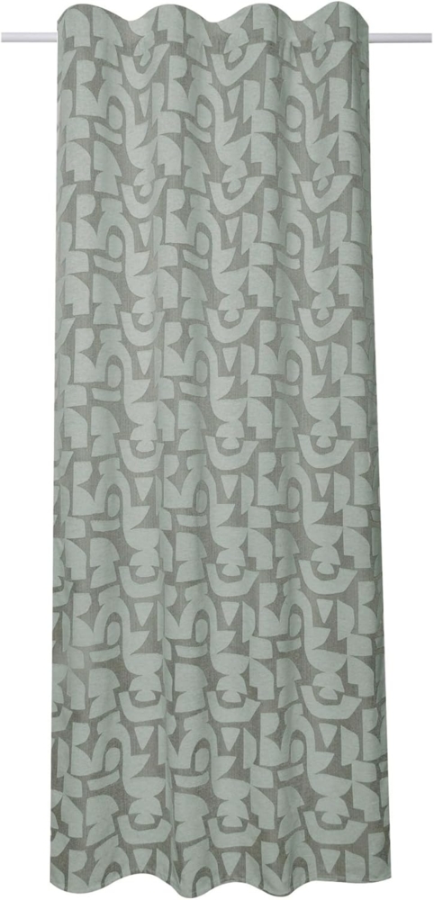 Sehlbach Fertigschal mit Gardinenband Chenille 135 x 245 cm grün Bild 1