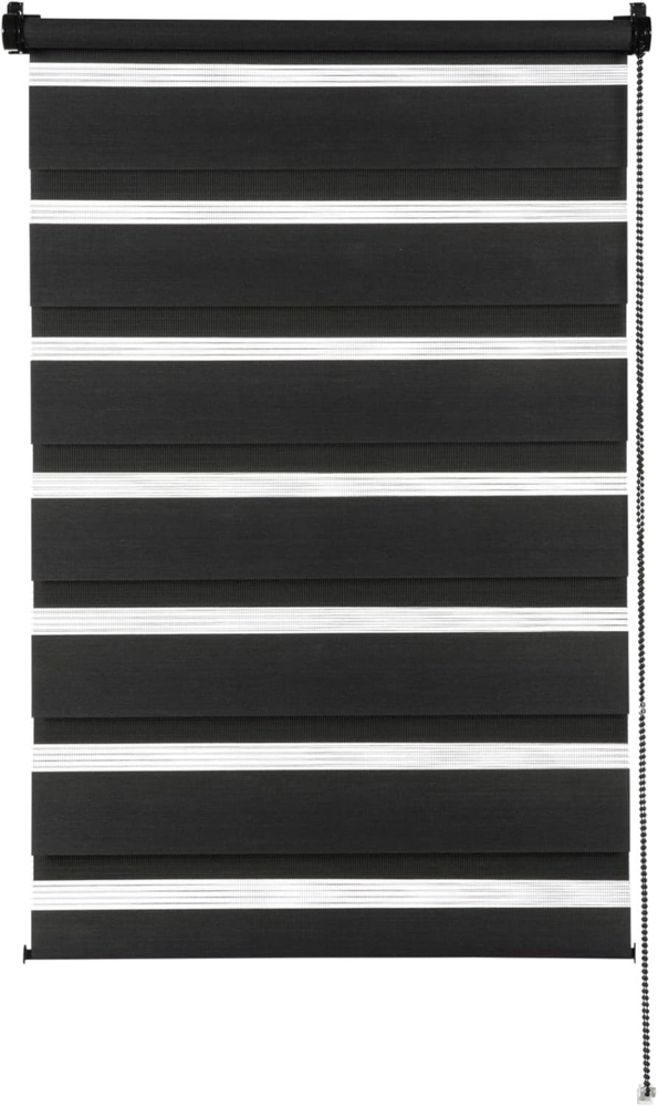 Gardinia Easyfix Doppelrollo, einfache Montage, Schwarz, 60x150 cm - Gardinia Bild 1