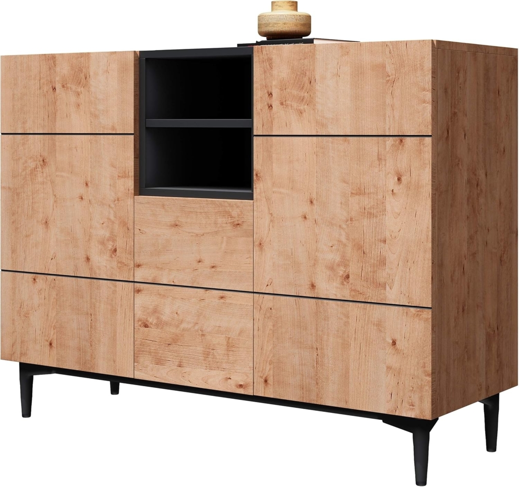 Newroom Sideboard Nizza, Wildeiche Sideboard Vintage Industrial Highboard Anrichte Wohnzimmer Bild 1