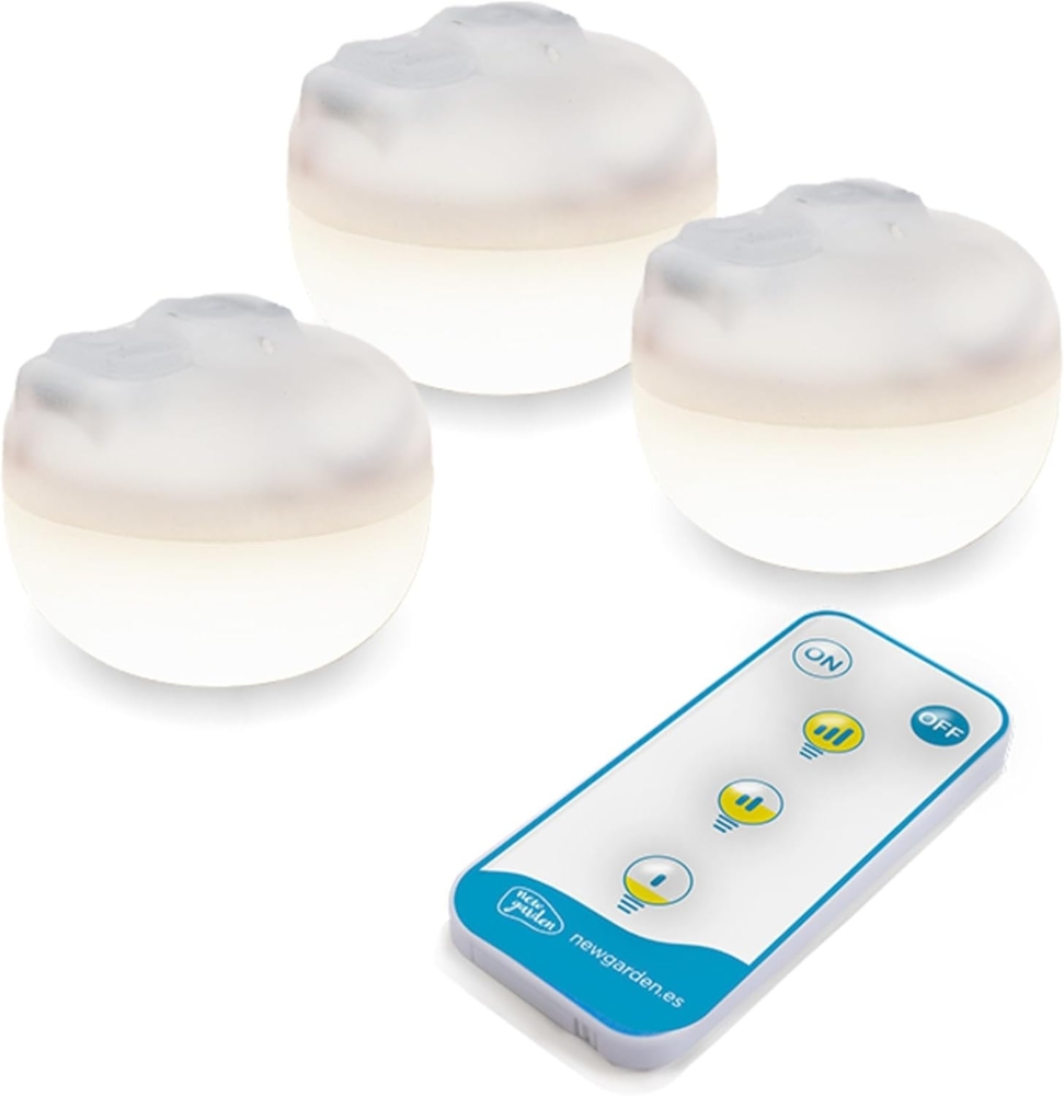 New Garden 'Cherry Mini' Dekolicht, 3 Stück, mit Fernbedienung, 3000 K Bild 1