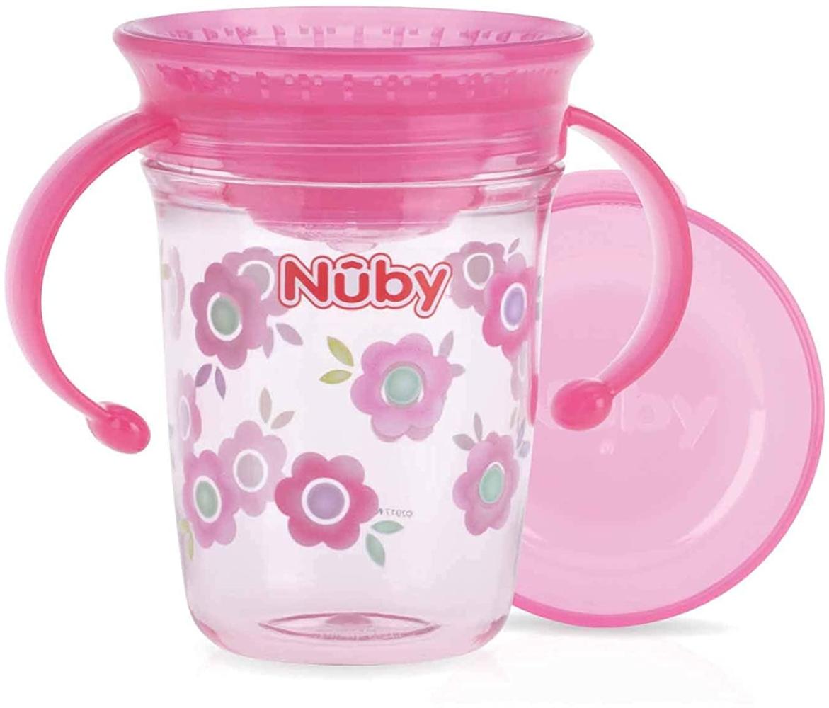 Nuby 360° Wonder Becher mit Griff 240 ml Rosa Bild 1