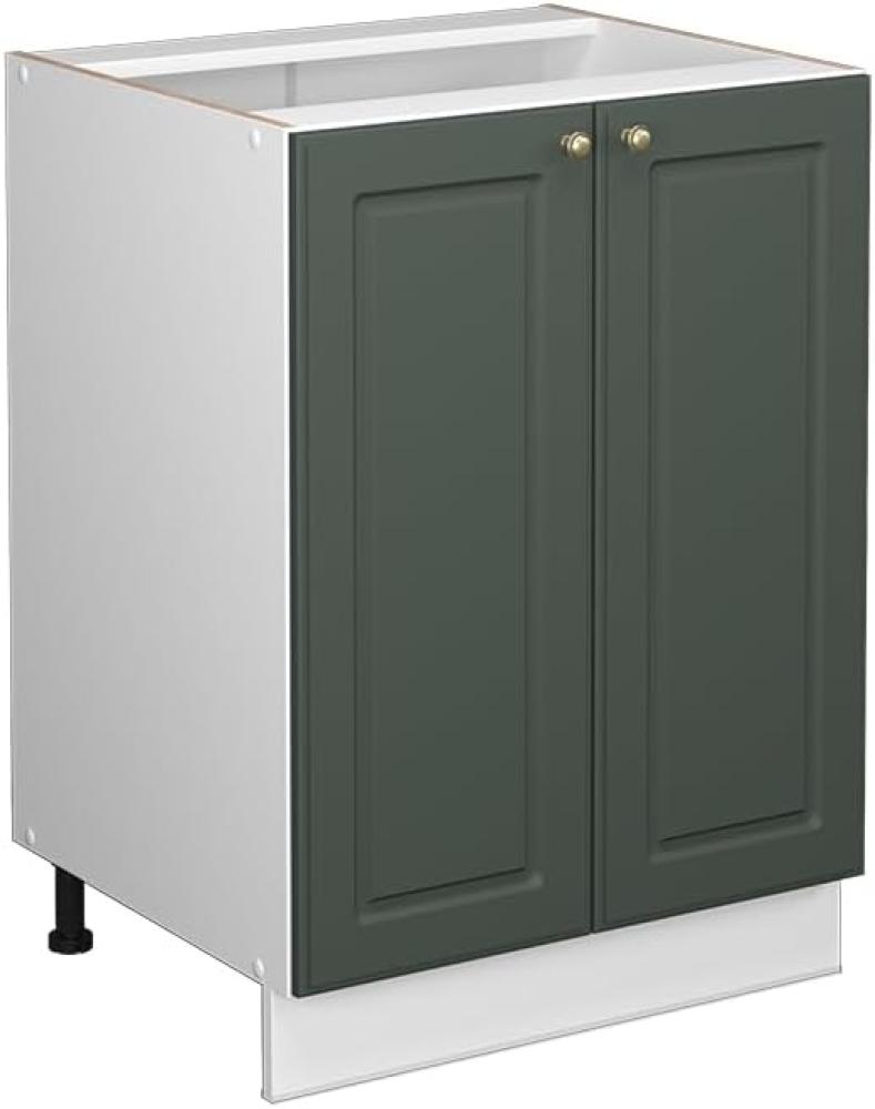 Vicco Küchenschrank Küchenmöbel Fame-Line Landhaus Küche Einbauküche Küchenzeile Blende Unterschrank Hochschrank Hängeschrank (Weiß-Grün-Gold, Unterschrank 60 cm) Bild 1