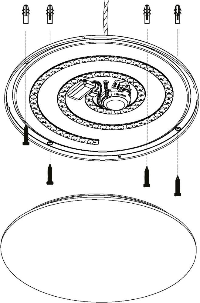 Eglo 98237 LED Deckenleuchte FRANIA-A mit Kristallen weiß Ø57cm H:7,5cm 2700K-6500K Bild 1