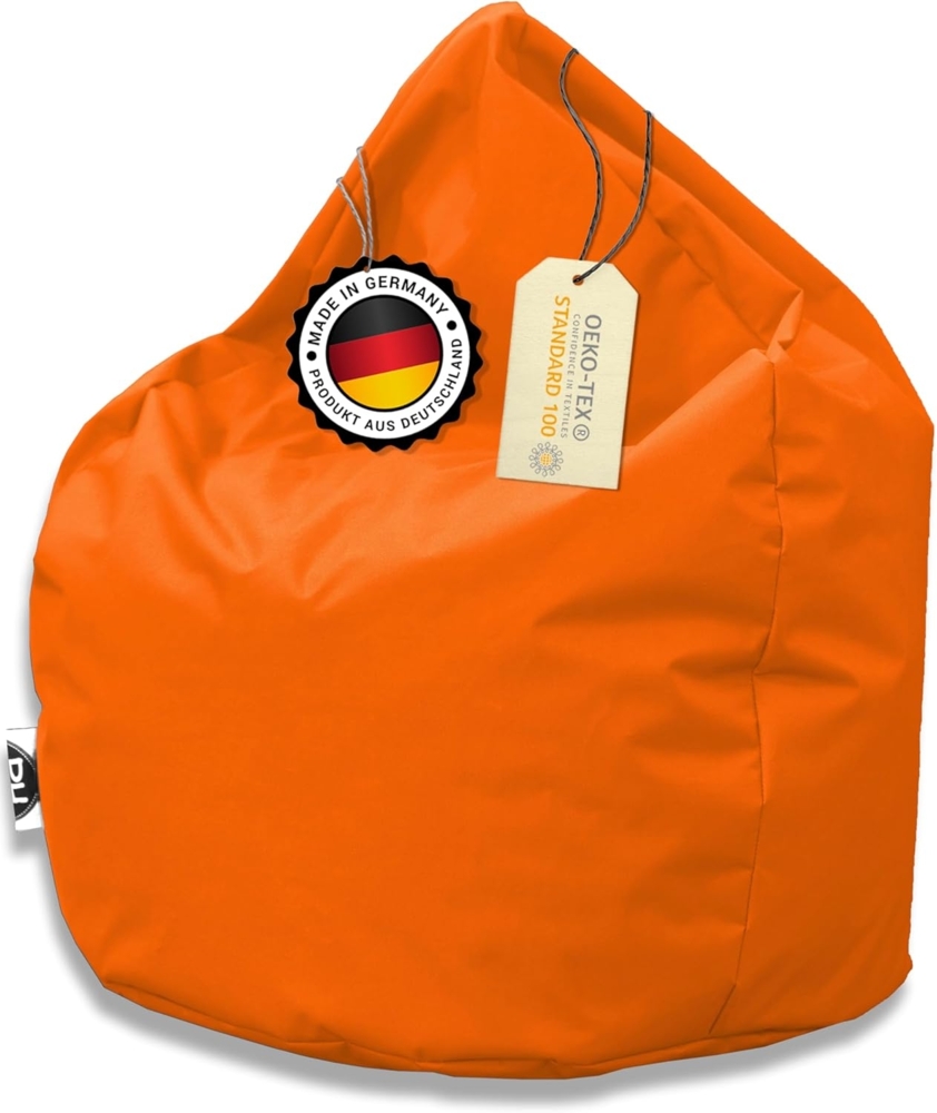 PATCH HOME Patchhome Sitzsack Tropfenform - Orange für In & Outdoor XXL 420 Liter - mit Styropor Füllung in 25 versch. Farben und 3 Größen Bild 1