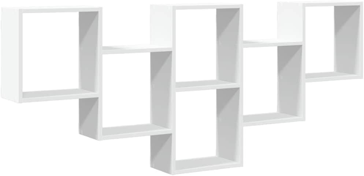 vidaXL Wandregal Weiß 159x18x66 cm Holzwerkstoff 853299 Bild 1