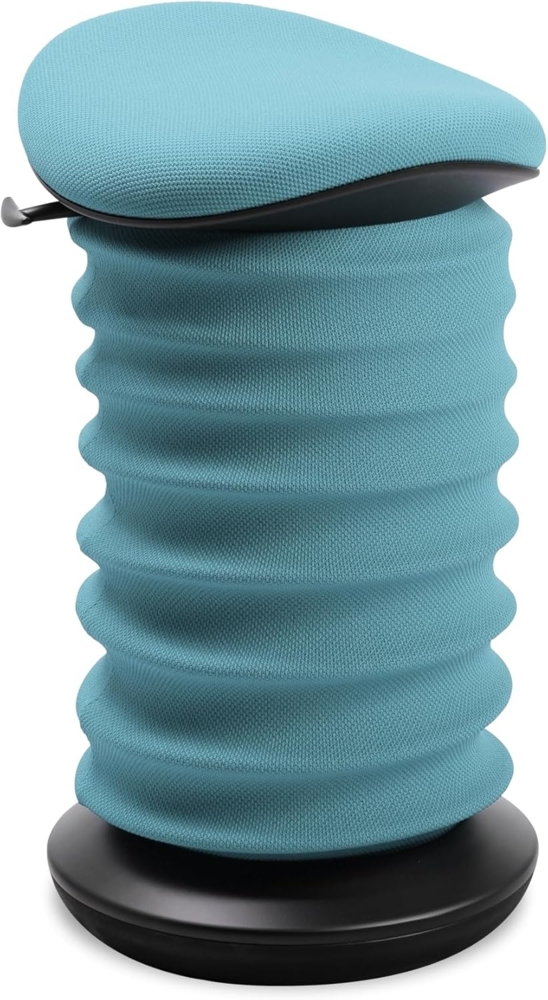 TOPSTAR Sitness 4D AGR-Zertifiziert Dynamischer Sitzhocker schwarz türkis - ergonomischer Bürohocker - höhenverstellbar - stärkt den Rücken - entlastet die Bandscheiben Bild 1