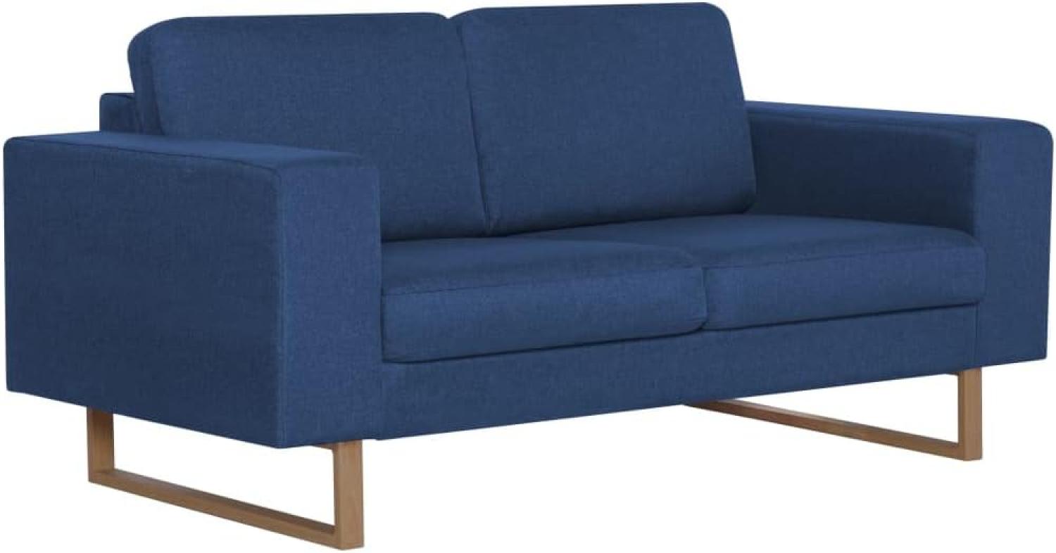 vidaXL 2-Sitzer-Sofa Stoff Blau [281385] Bild 1