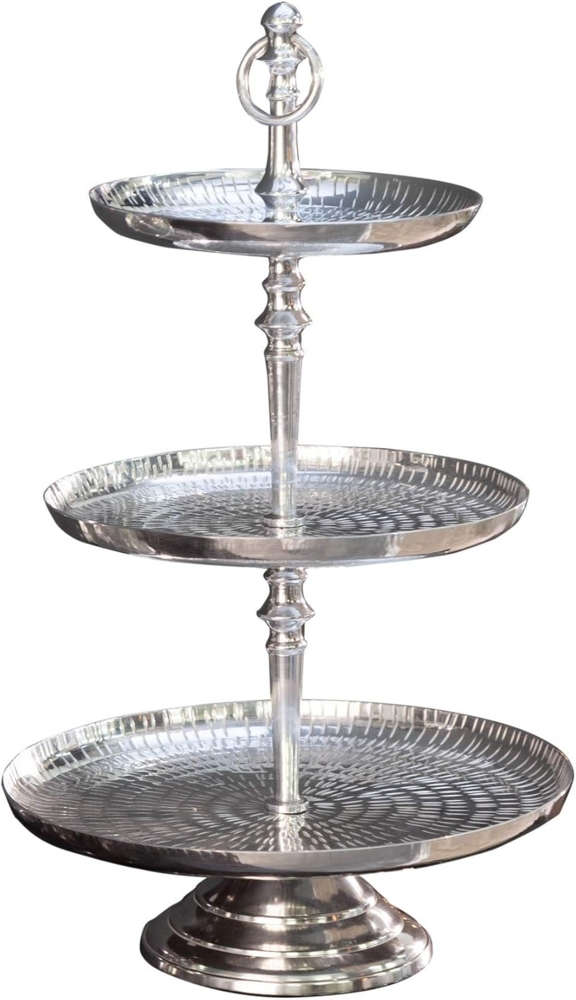 riess-ambiente Dekoetagere ORIENT VARIANTENWAHL silber, Hammerschlag-Design Bild 1