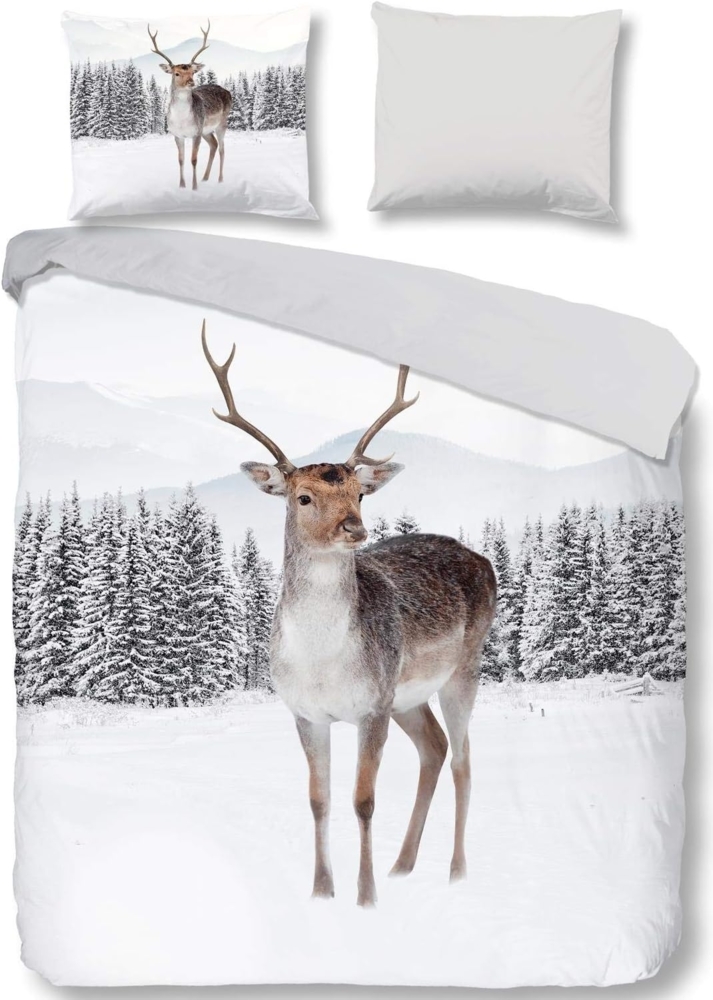 good morning Flanell Bettwäsche 2 teilig Bettbezug 135x200 cm Kopfkissenbezug 80x80 cm Paola 2330.00.08 White Bild 1