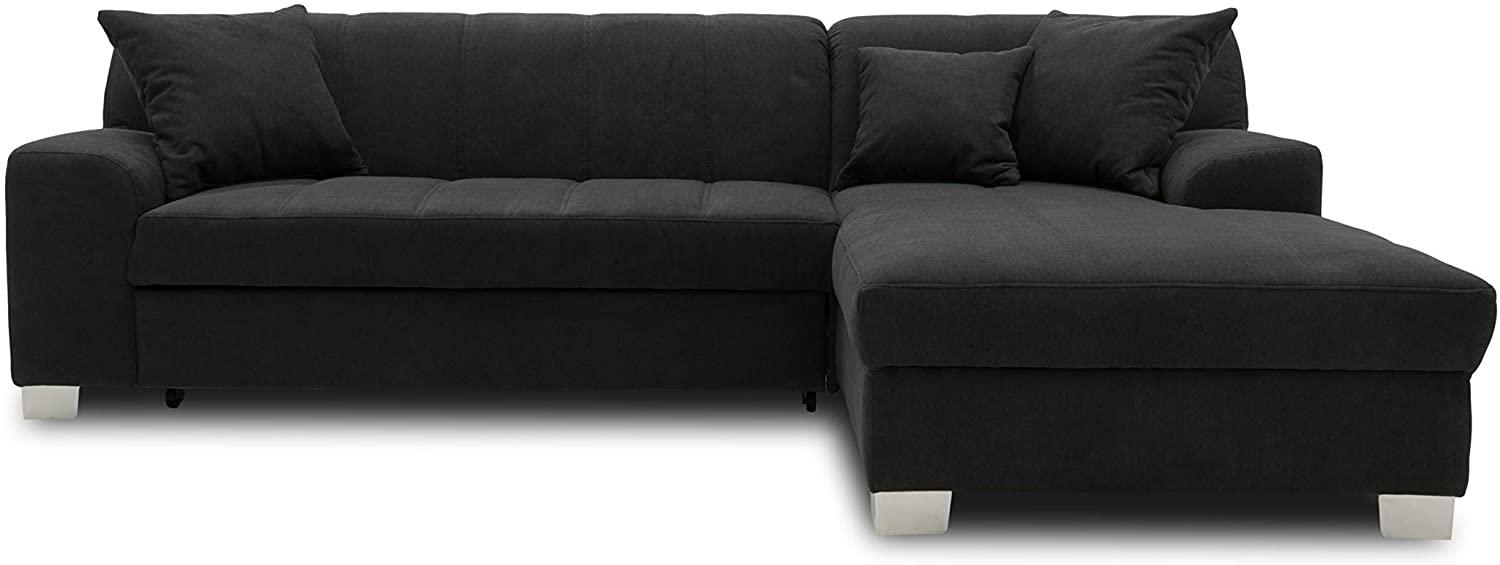 DOMO. collection Capri Ecksofa | Eckcouch in L-Form, Polsterecke Sofa Garnitur, schwarz, 239x152x75 cm Bild 1