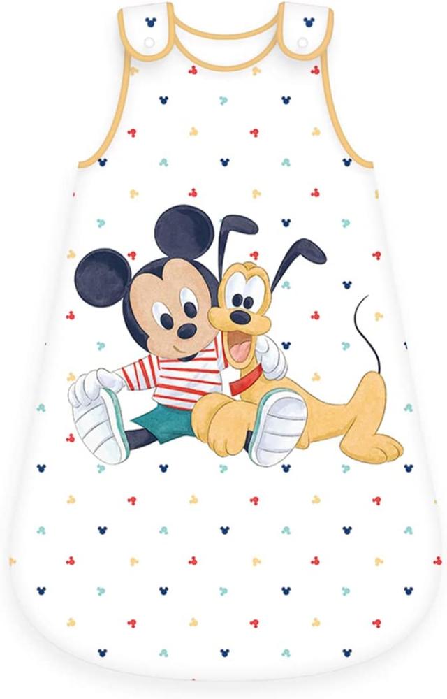 Herding Disney´s Mickey Mouse Baby-Schlafsack, Größe: 70 x 45 cm, Mit leichtläufigem Rundumreißverschluss, Mit zwei Druckknöpfen, Obermaterial: 100% Baumwolle, Füllung: 100% Polyester Bild 1